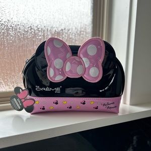 The Crème Shop Disney Minnie Mouse Makeup Cosmetic Bag with Pink bow NEW